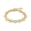 Armband Schiffsanker mit Glaskristallen - Gold - Gr.: 133