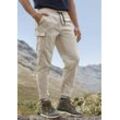 Jogger Pants JOHN DEVIN, Herren, Gr. 46, N-Gr, beige (sand), Obermaterial: 95% Polyamid, 5% Elasthan, unifarben, sportlich, bequem knöchellang, Hosen, Trekking-Outdoor-Hose mit Belüftung im Kniebereich