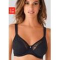 Minimizer-BH NUANCE, Damen, Gr. 100, Cup F, schwarz, Microtouch, Obermaterial: 85% Polyamid, 15% Elasthan, feminin, eng, BHs, mit Bügel und leicht wattierten Trägern, Topseller