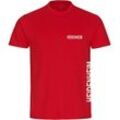 multifanshop Herren T-Shirt - Heidenheim - Brust & Seite - Druck weiß - Männer