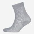 Graue Socken mit Perforationsmuster