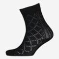 Schwarze Socken mit Perforationsmuster