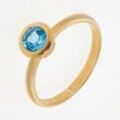 Ring mit Blautopas aus 375er Gold