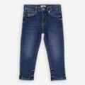 Dunkelblaue Jeans mit verstellbarem Bund