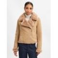 Marie Lund Lederjacke Damen, sand