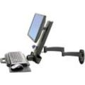 Ergotron Combo Arm Serie 200 1fach Monitor-Wandhalterung 25,4 cm (10) - 61,0 cm (24) Schwarz Tastaturablage, Neigbar, Schwenkbar, Rotierbar