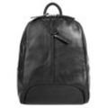 Cityrucksack SAMANTHA LOOK Gr. B/H/T: 35 cm x 23 cm x 10 cm, schwarz Rucksäcke echt Leder, Made in Italy