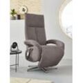 TV-Sessel SIT & MORE "Tycoon mit Kopfteilverstellung und 360 Drehfunktion", grau (taupe), B:74cm H:117cm T:85cm, 90%Polyester, 10%Polyamid, Sessel, wahlweise manuell oder elektrischer Funktion, auch mit Akku (kabellos)