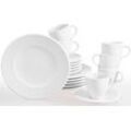 Kaffeeservice RETSCH ARZBERG "Geschirr-Set, Service Novo", weiß, 18 tlg., Porzellan, Geschirr-Sets, Made in Germany, 18 Teile, für 6 Personen