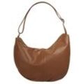 Shopper SAMANTHA LOOK, Damen, Gr. B/H/T: 29cm x 24cm x 14cm onesize, braun (cognac), Leder, unifarben, leicht glänzend, Taschen, echt Leder, Made in Italy