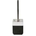 WC-Garnitur MÖVE "Toilettenbürste Black & White", schwarz (schwarz, snow), H:38cm, Marmor, Reinigungsbürsten, Marmor
