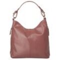 Henkeltasche SAMANTHA LOOK, Damen, Gr. B/H/T: 30cm x 30cm x 12cm onesize, rosa (alt, rosa), Leder, glänzend, Taschen, echt Leder, Made in Italy