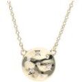 Collier SMART JEWEL "rund, mit Zirkonia Steinen, vergoldet, Silber 925", gold, Halsketten, Damen, 45cm, Silber 925 (Sterlingsilber)