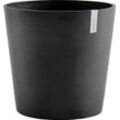 Blumentopf ECOPOTS "AMSTERDAM Dark Grey", grau (dunkelgrau), B:50cm H:43,8cm T:50cm Ø:50cm, Kunststoff, Pflanzgefäße, BxTxH: 50x50x43,8 cm, mit Wasserreservoir