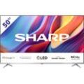 SHARP QLED-Fernseher "SHARP 50GP6265E Quantum Dot Google TV 126 cm (50 Zoll) 4K Ultra HD", G (A-G), silber, 50, Fernseher, Quantum Dot, QLED, Dolby Atmos, Dolby Vision, HDMI 2.1 mit eARC