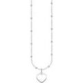 Kette mit Anhänger THOMAS SABO "Schmuck Silber 925 Halskette Herz, KE2287-001-21-L45v" Halsketten Gr. 45, Silber 925 (Sterlingsilber), L: 45cm B: 1,6mm, silberfarben Damen