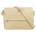 Umhängetasche SAMANTHA LOOK, Damen, Gr. B/H/T: 22cm x 18cm x 10cm onesize, beige, Leder, unifarben, Taschen, echt Leder, Made in Italy