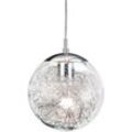 EGLO Pendelleuchte "LUBERIO", silber (chromfarben, transparent), Ø 25cm H: 110cm, Lampen, Hängeleuchte, Hängelampe, dimmbar, Smart Home, Farbwechsel