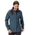 Outdoorjacke VAUDE "WOMEN'S ROSEMOOR JACKET II" Gr. 36, blau (schwarz sea), Damen, Obermaterial: 100% Polyester, Jacken, Kordelzug an der Kapuze