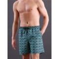 Badeshorts FEEL GOOD Gr. 5, Normalgrößen, blau (topas, sesam, bedruckt) Herren Badehosen