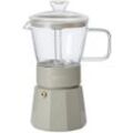 Espressokocher LA CAFETIÈRE "La Cafetière", beige (cremefarbig), B:10cm H:21cm T:15cm, Kaffeemaschinen, Aus hochwertigem, rostfreiem Edelstahl mit induktionsgeeignetem Boden