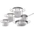 Topf-Set FISSLER "ORIGINAL-PROFI COLLECTION Edelstahl-Topfset", silber (silberfarben), Töpfe, mit breitem Schüttrand, Kaltmetallgriffen. Made in Germany