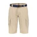 Bermudas LERROS "LERROS Cargobermuda mit Gürtel", Herren, Gr. 5XL, extraweit, beige (light dune beig), 100% Baumwolle, Hosen