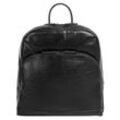 Tagesrucksack X-ZONE Gr. B/H/T: 32cm x 30cm x 11cm, schwarz, Rindsleder, Leder, Retro, Rucksäcke, echt Leder