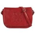 Umhängetasche BRUNO BANANI "Mandala" Gr. B/H/T: 26cm x 18cm x 6cm onesize, rot, Damen, Leder, vintage, Taschen, echt Leder