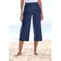 7/8-Strandhose BEACHTIME, Damen, Gr. 32/34, N-Gr, blau (marine), Jersey, Obermaterial: 95% Baumwolle, 5% Elasthan, unifarben, casual, figurumspielend 7/8-Länge, Hosen, aus weichem Jersey, Wide-Leg, Jogginghose, Relaxhose