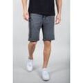 Sweatshorts ALPHA INDUSTRIES "Alpha Industries Men - Shorts Big Letters Short", Herren, Gr. 3 XL, Normalgrößen, schwarz (charcoal heather), Obermaterial: 80% Baumwolle, 20% Polyester, Hosen