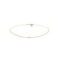 Collier ELLI "Choker Herz Liebe 925 Silber" Gr. 38, gold, Halsketten, Damen, 38, Silber 925 (Sterlingsilber), L: 38cm