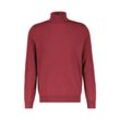 Rollkragenpullover LERROS "LERROS Rollkragen-Strickpullover" Gr. L, ruby red melange Herren Pullover