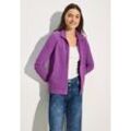 Sweatjacke CECIL, Damen, Gr. S (38), lila (iced violet), Sweatware, Obermaterial: 73% Baumwolle, 19% Polyester, 7% Viskose, 1% Elasthan, unifarben, casual, regular fit hüftlang, Langarm Bündchen, Sweatjacken, in Unifarbe