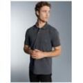 Poloshirt TRIGEMA "TRIGEMA Polohemd mit Brusttasche" Gr. L, grau (anthrazit, melange) Herren Shirts