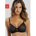 Minimizer-BH NUANCE Gr. 100, Cup C, schwarz, Damen, Obermaterial: 91% Polyamid, 9% Elasthan, BHs, mit Bügel aus leicht transparenter Spitze, Dessous