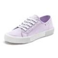 Sneaker LASCANA Gr. 35, lila (helllila) Damen Schuhe Canvassneaker Sneaker low Skaterschuh aus Textil, Schnürhalbschuh, Freizeitschuh