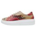 Plateausneaker DOGO "Damen Myra Arizona Dream Vegan Damen Sneaker / female" Gr. 36, Normalschaft, rot (beige-rot) Damen Schuhe Vegan