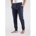 Sweathose BENCH. LOUNGEWEAR Gr. 44/46 (S), N-Gr, blau (navy) Herren Hosen Jogginghose mit Kordel, aus Baumwoll-Mix