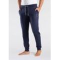 Sweathose BENCH. LOUNGEWEAR Gr. 44/46 (S), N-Gr, blau (navy), Herren, Sweatware, Obermaterial: 60% Baumwolle, 40% Polyester, Hosen, Jogginghose mit Kordel, aus Baumwoll-Mix