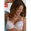 Bügel-BH NUANCE, Damen, Gr. 100, Cup F, weiß, Spitze, Microtouch, Obermaterial: 88% Polyamid, 12% Elasthan, modisch, BHs, aus Jacquardspitze im hübschen Matt-Glanz-Look, Dessous