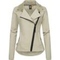 Sweatjacke RAGWEAR "Saskie", Damen, Gr. L (40), gelb (gelbgrün), 95% Polyester, 5% Elasthan, modisch, figurumspielend hüftlang, hoch geschlossener Ausschnitt, Sweatjacken, Modische Damen Kapuzenjacke mit kuschlig weichem Innenfutter