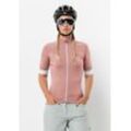 Fahrradjacke JACK WOLFSKIN "GRAVEX FZ S/S W", Gr. L (42/44), rosa (rose, dawn), OBERSTOFF: 82% POLYESTER, 18% ELASTHAN; LINING: 100% POLYESTER, Jacken