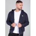 Kapuzensweatjacke ALPHA INDUSTRIES "Basic Zip Hoody SL", Herren, Gr. L, blau (rep blau), angeraute Sweatware, Obermaterial: 80% Baumwolle, 20% Polyester, bedruckt, modisch, normal normal, Rundhals, Sweatjacken