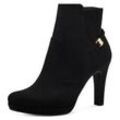 High-Heel-Stiefelette TAMARIS, Damen, Gr. 35, schwarz, Textil, elegant, Schuhe, mit Schmuckelement an der Ferse