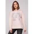 Kapuzensweatshirt SOCCX, Damen, Gr. L, rosa (rose blush), Material: 100% Baumwolle, bedruckt, casual, lässig geschnitten, Rundhals, Langarm eingesetzt Rippbündchen, Sweatshirts, mit Baumwolle