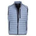 Kurzweste CASAMODA "CASAMODA Weste uni", Herren, Gr. L, blau (hellblau), 100% Polyester, Westen