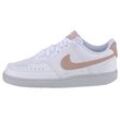 Sneaker NIKE SPORTSWEAR "COURT VISION LOW NEXT NATURE" Gr. 42,5, rosa (white, pink, oxford) Schuhe Sneaker low Skaterschuh Design auf den Spuren des Air Force 1 Bestseller