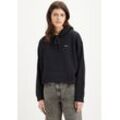 Kapuzensweatshirt LEVI'S "EVERYDAY HOODIE", Damen, Gr. M, schwarz (caviar), Sweatware, Obermaterial: 58% Baumwolle, 42% Polyester, casual, Langarm, Sweatshirts