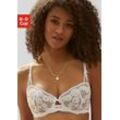 Bügel-BH LASCANA, Damen, Gr. 70, Cup D, weiß, Microtouch, Obermaterial: 88% Polyamid, 12% Elasthan, feminin, BHs, aus feiner und floraler Spitze, Dessous